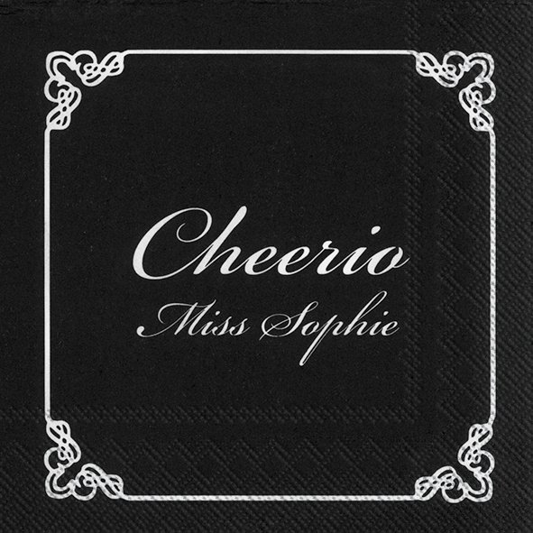 Dinner for One - 20 Cocktail Servietten Cheerio Miss Sophie Dinner for One - 20 Cocktail Servietten Cheerio Miss Sophie