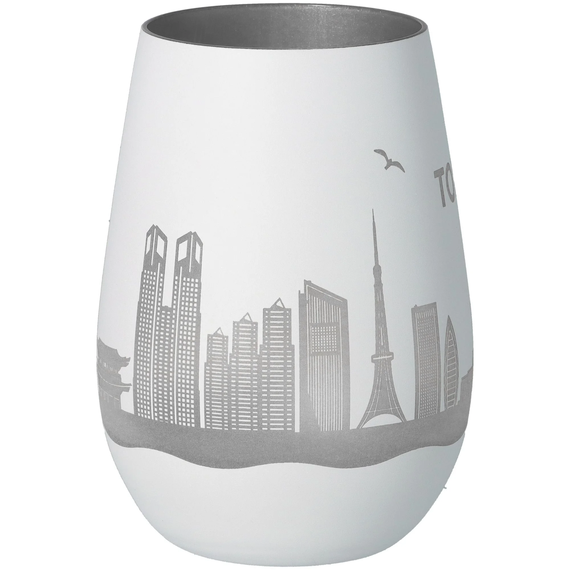 Vase, Porzellan, Stadtbild, Silber, Muster