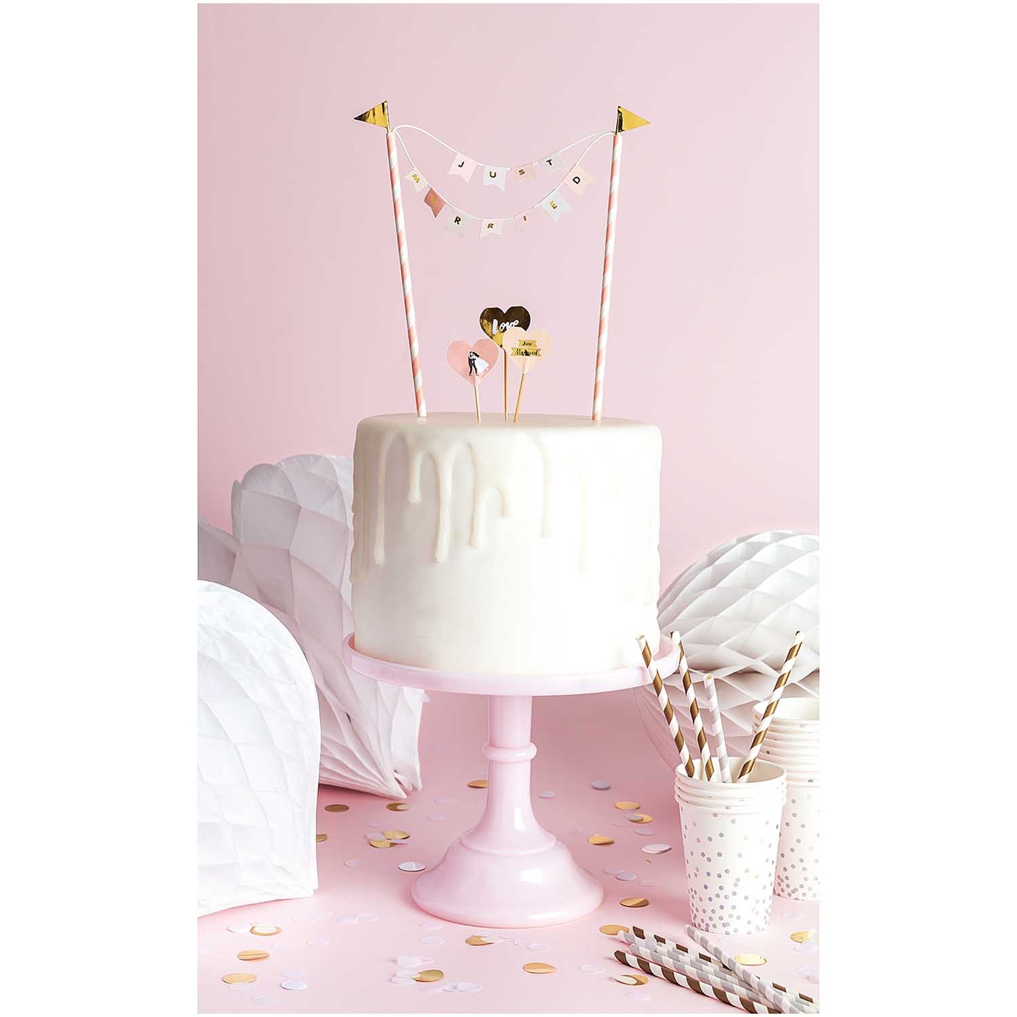 Cake Topper - Girlande Just Married