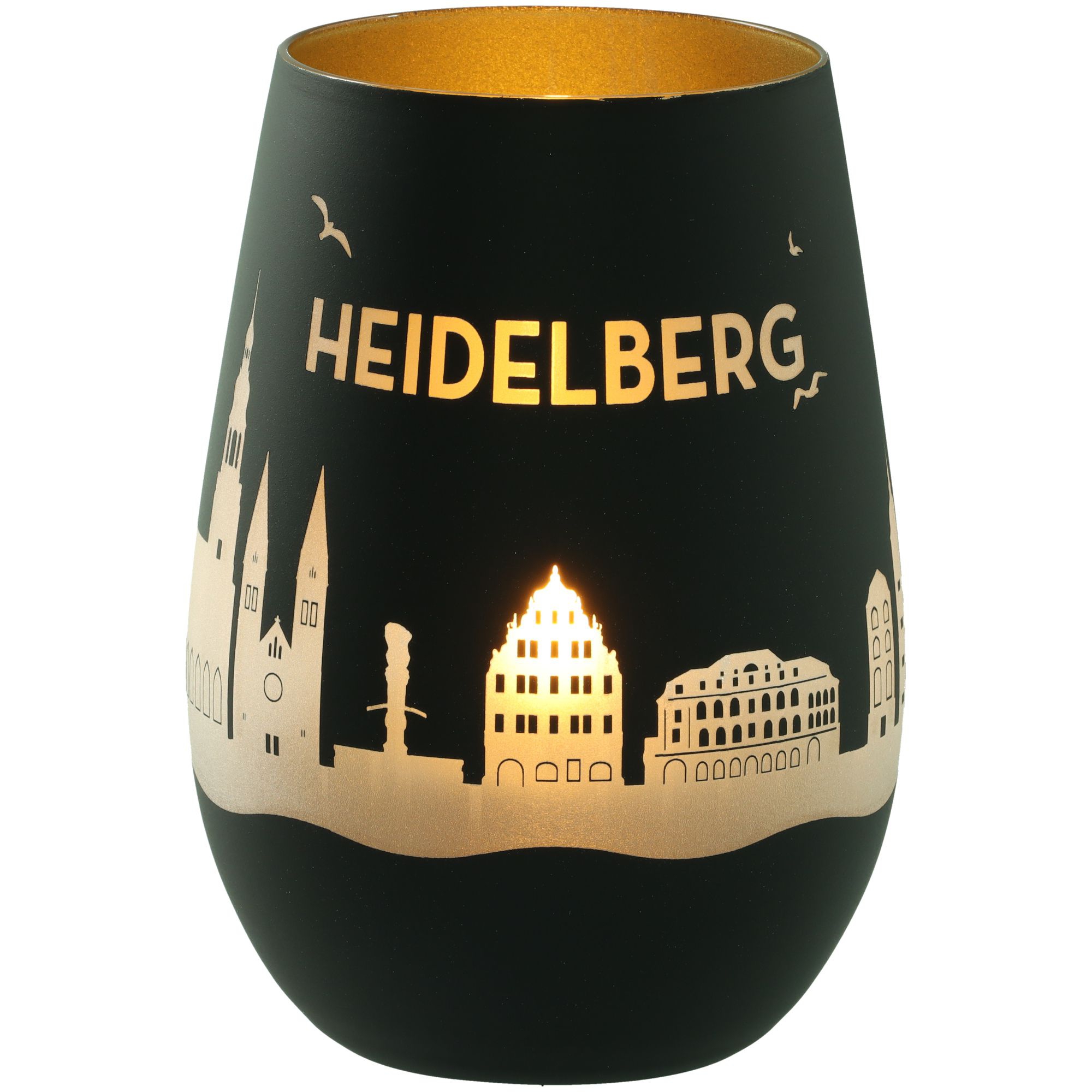 Windlicht Skyline Heidelberg Schwarz/Gold Windlicht Skyline Heidelberg Schwarz/Gold
