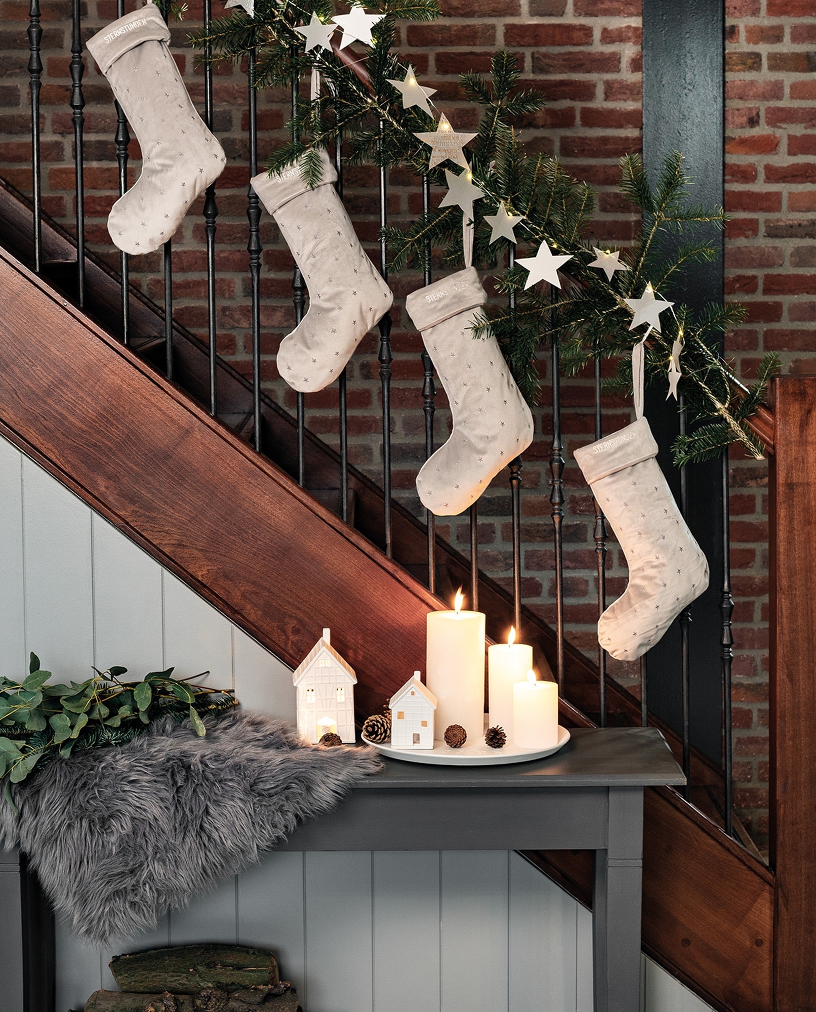 Weihnachten, Weihnachtsdekorationen, Festival, Wohnen, Treppe