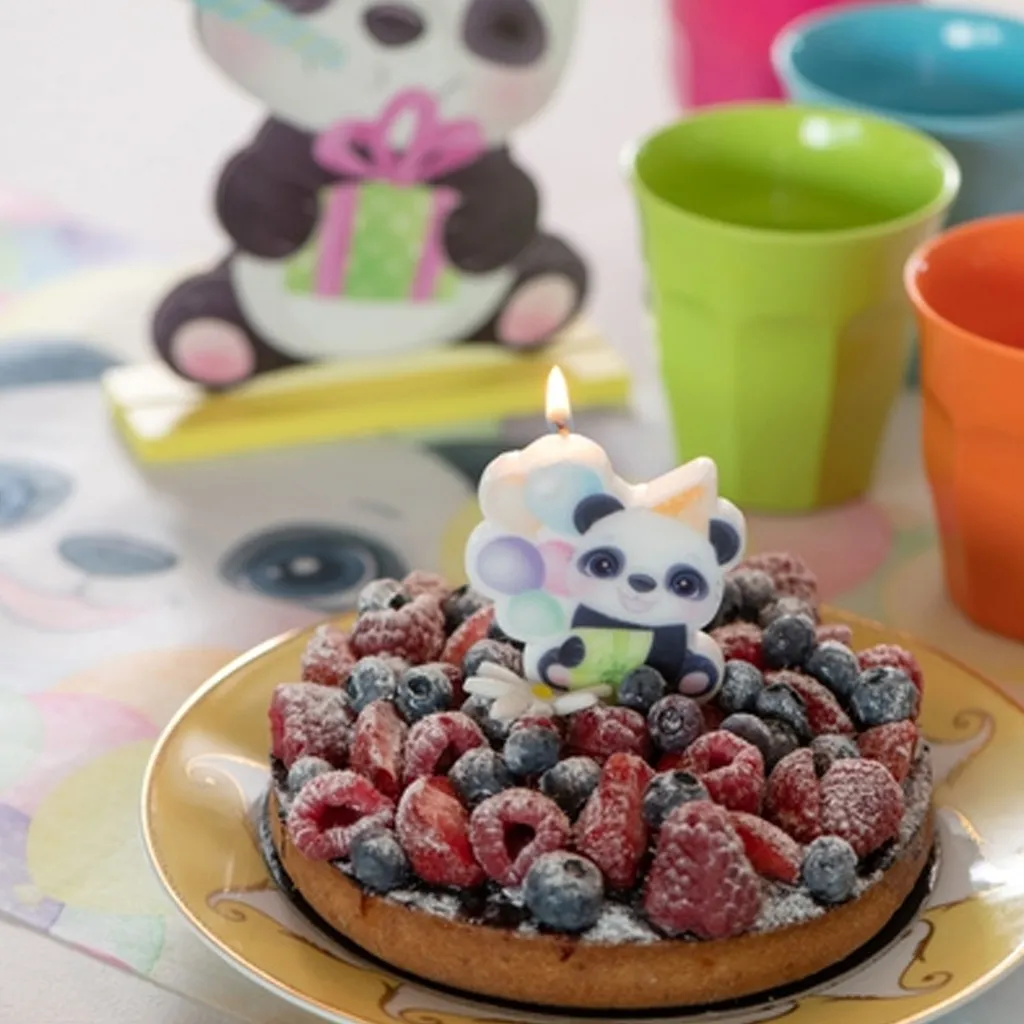 Panda Party - Deko-Kerze