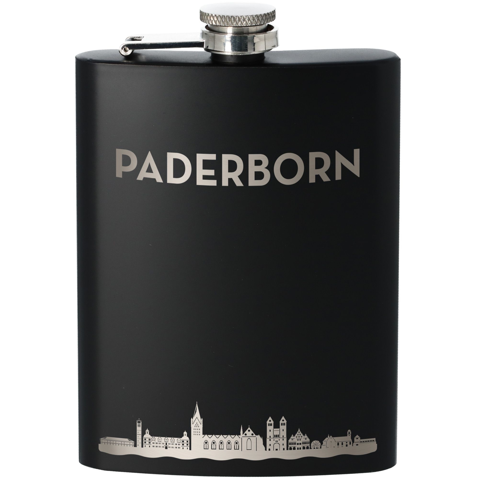 Flachmann Skyline Paderborn Schwarz 225ml Flachmann Skyline Paderborn Schwarz 225ml