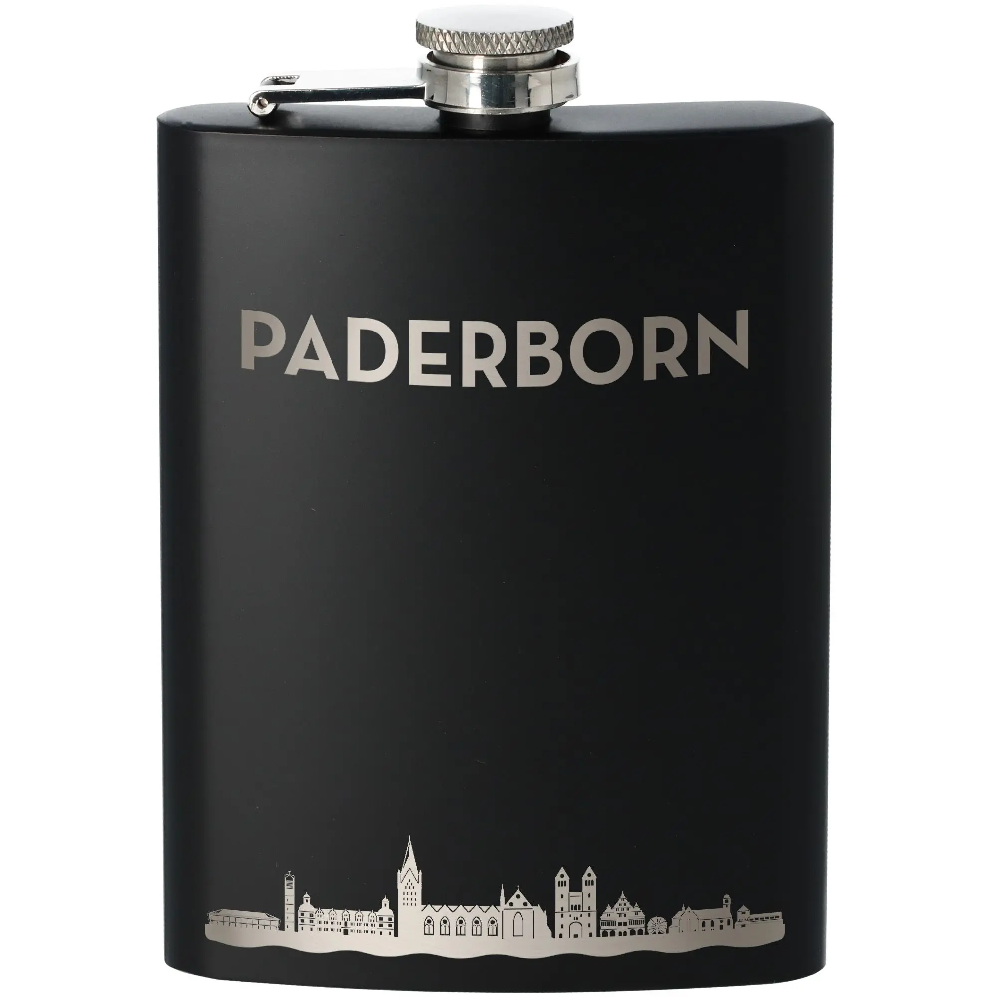 Flachmann Skyline Paderborn Schwarz 225ml