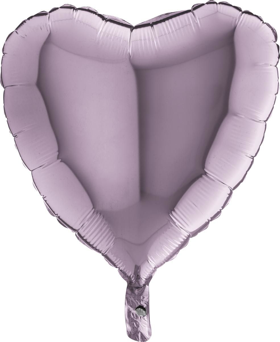 Folienballon Herz Lila 45cm Ballon, Aluminium