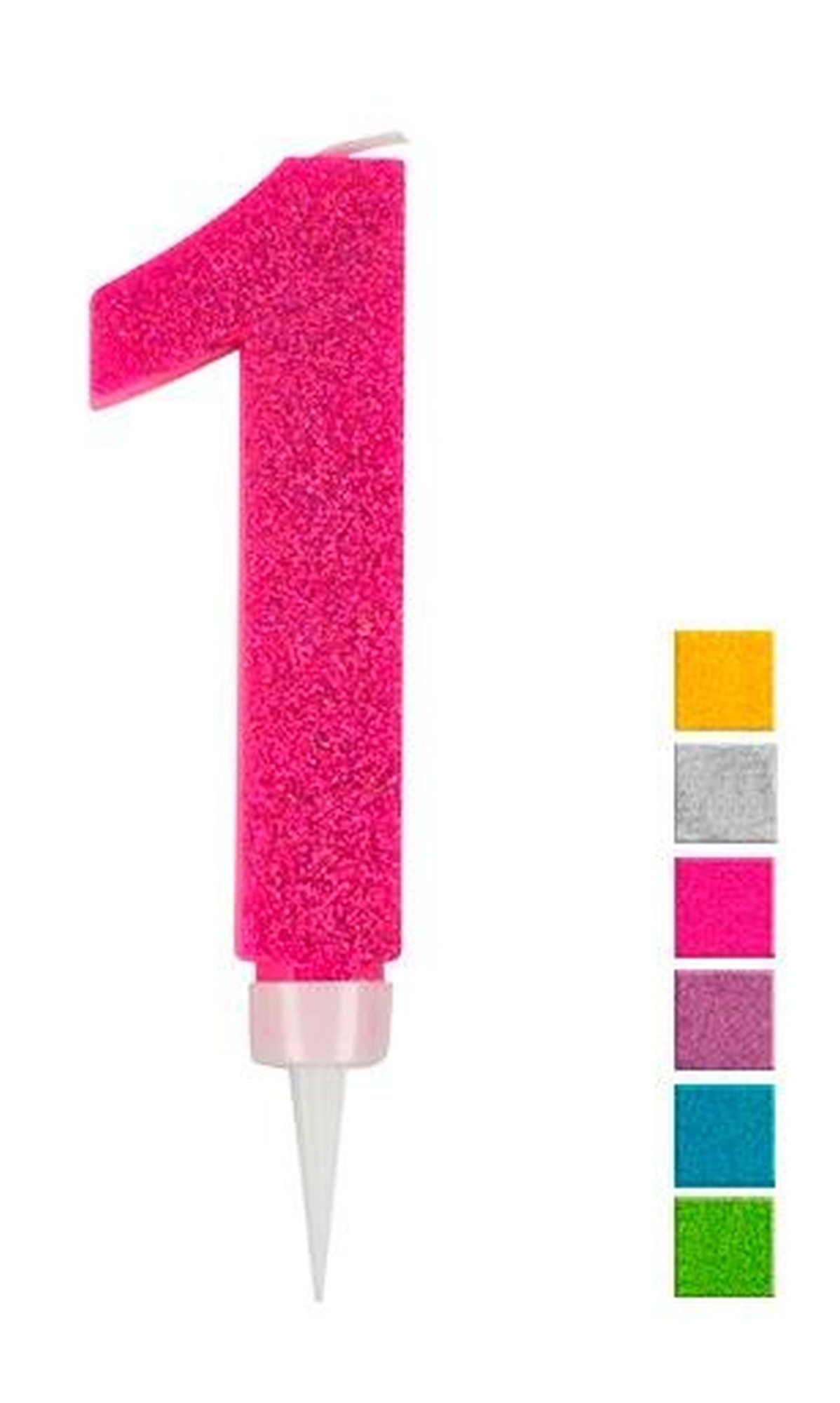 Geburtstagskerze Glitzer Zahl 1 Geburtstagskerze Glitzer Zahl 1