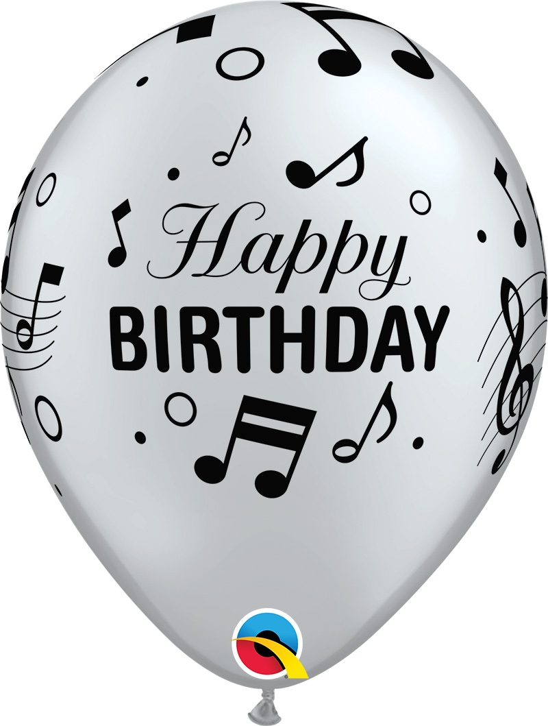 Qualatex Latexballon "H.B." Musik Ø 30cm Qualatex Latexballon "H.B." Musik Ø 30cm