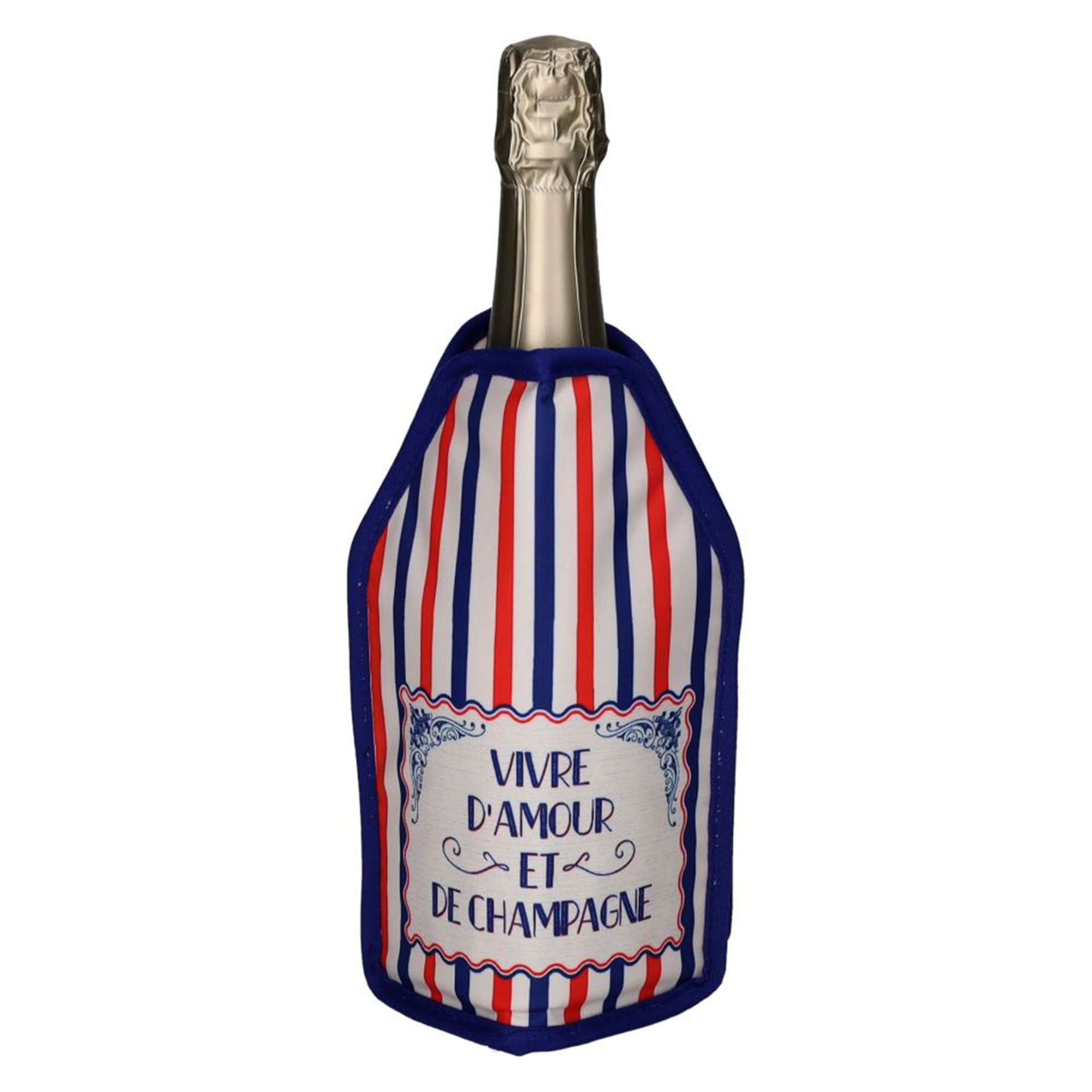 Kühlmanschette "Vivre d´ Amor" Alkohol, Flasche, Schnaps, Wein, Weinflasche