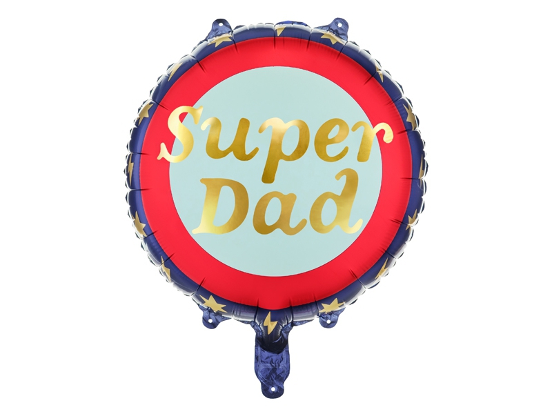 Folienballon "Super Dad", 45 cm Ø