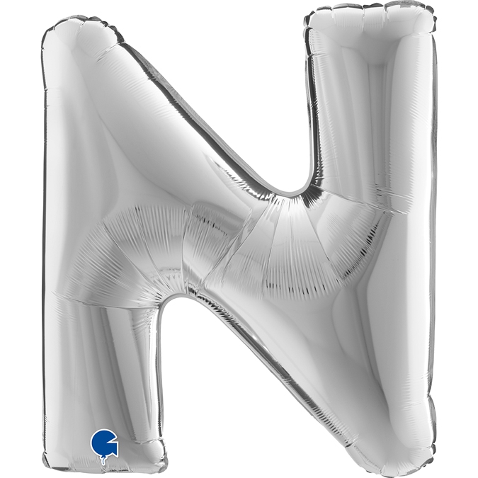 Folienballon Buchstabe N Silber 100cm Folienballon Buchstabe N Silber 100cm