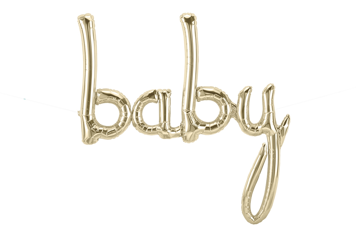 Folienballon-Girlande Script Baby Gold