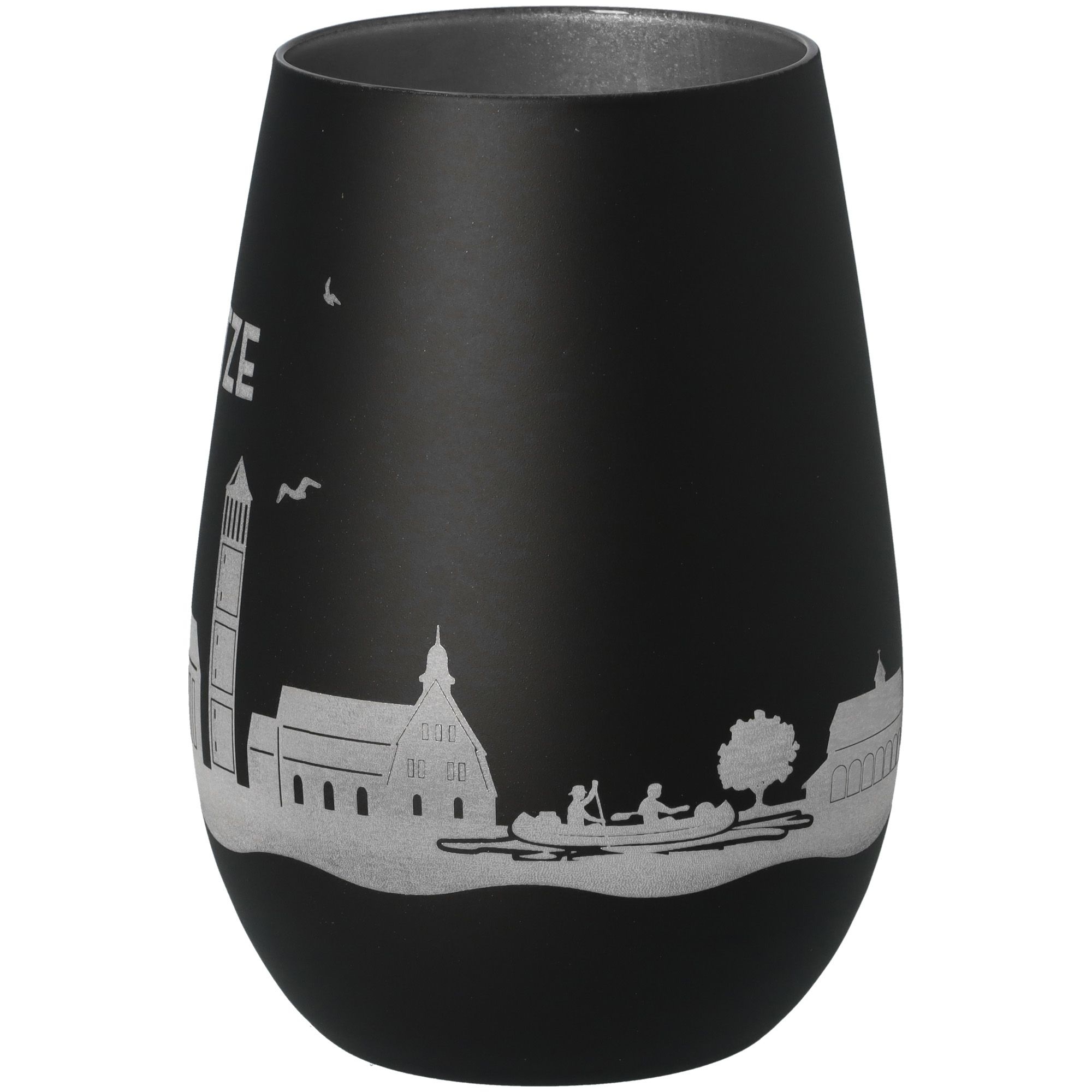 Windlicht Skyline Wietze Schwarz/Silber Töpferei, Krug, Vase