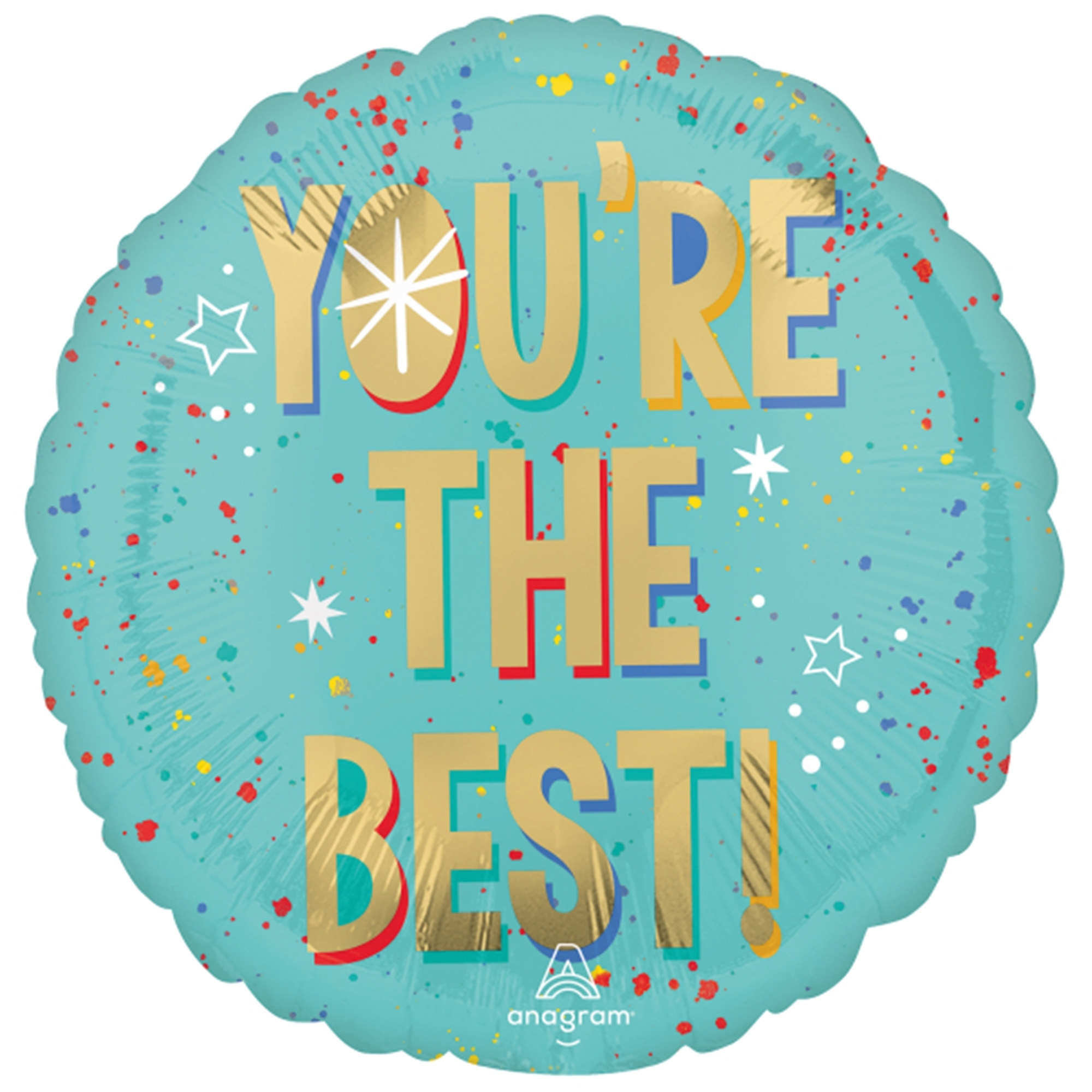 Folienballon "You´re the best" 45 cm Geburtstagstorte, Torte, Sahne, Nachtisch, Essen