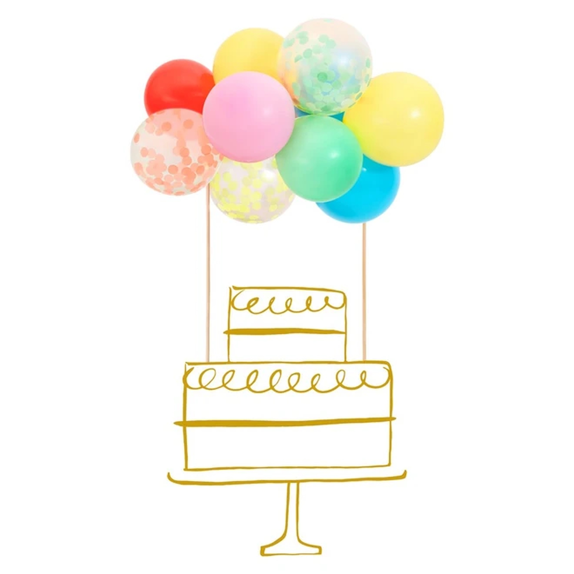 Meri Meri - Cake-Topper "Ballon-Regenbogen"