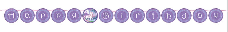Unicorn Fantasy - Happy Birthday Girlande Unicorn Fantasy - Happy Birthday Girlande
