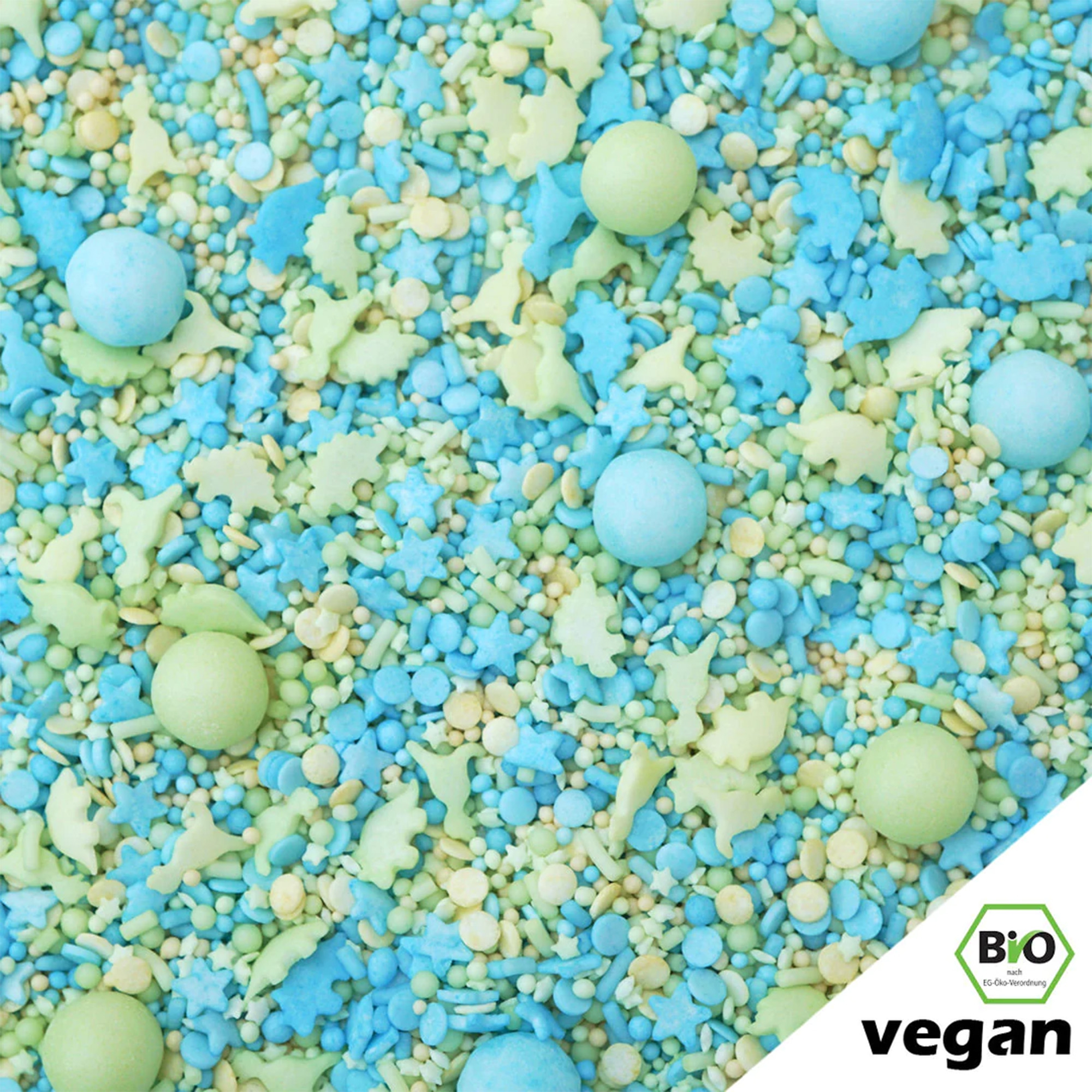 Super Streusel Schnuddelchen Vegan 90 g Türkis, Ei, Essen