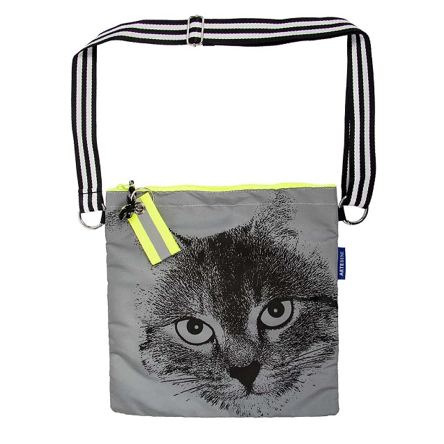 Minibag Crossover reflektierend "Katze"