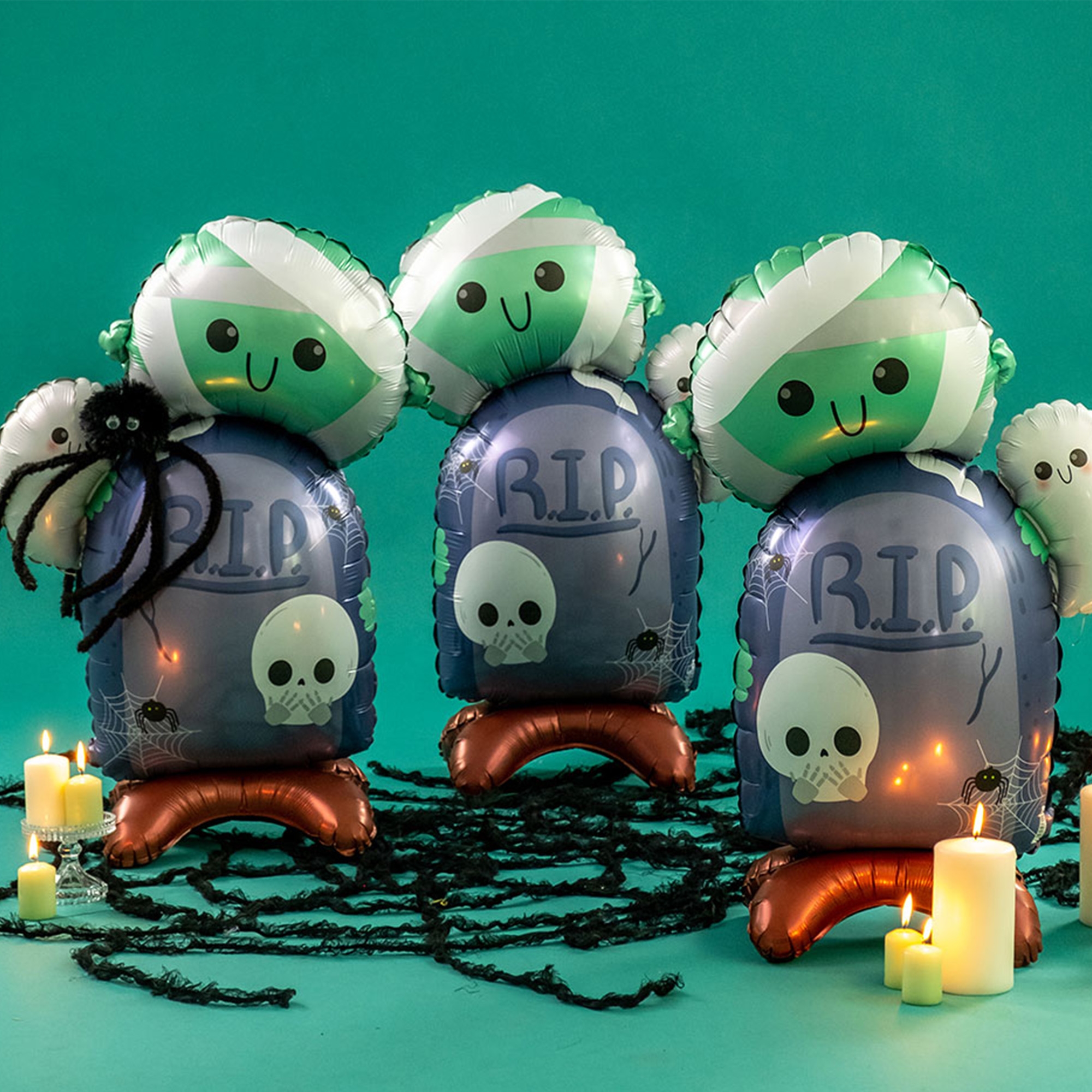 Folienballon "Auferstehende Mumie" zur Luftbefüllung 70cm Kerze