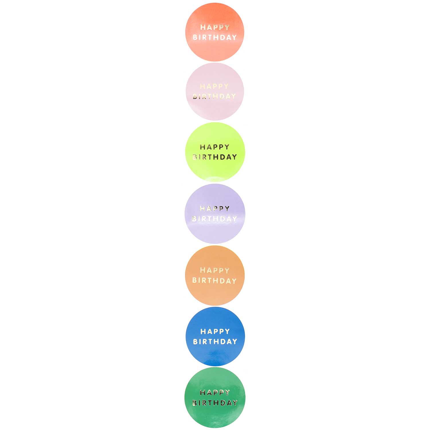 Sticker "Happy Birthday" Kreise Sticker "Happy Birthday" Kreise