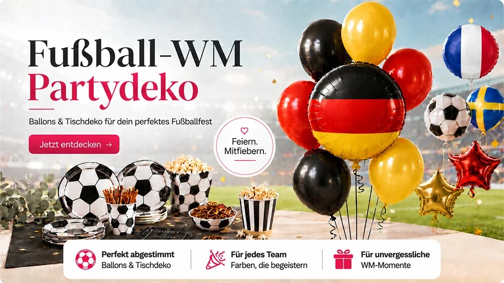 Ballons, Football, Tischdeko, Partydekoration, Ballonstrauß
