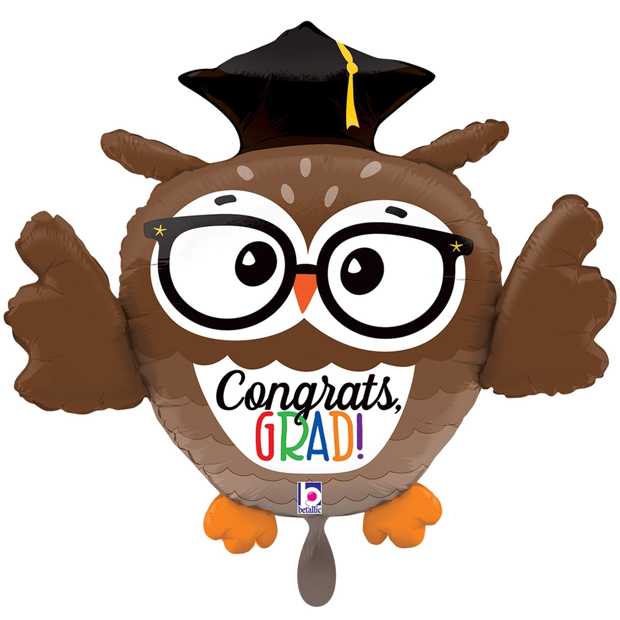 Folienballon "Graduation Eule" 70 cm Leute, Person, Kleidung, Handschuh