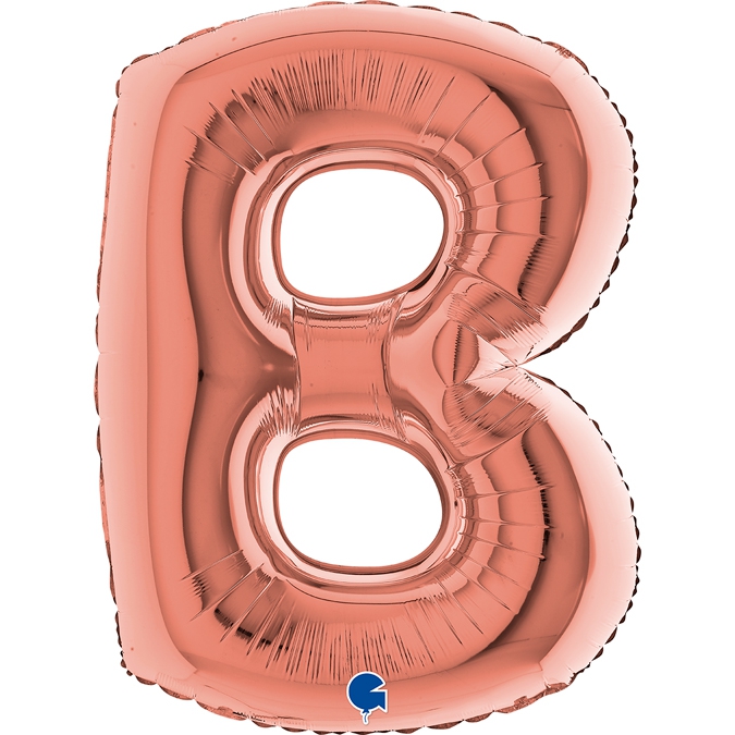 Folienballon Buchstabe B Roségold 100cm Folienballon Buchstabe B Roségold 100cm
