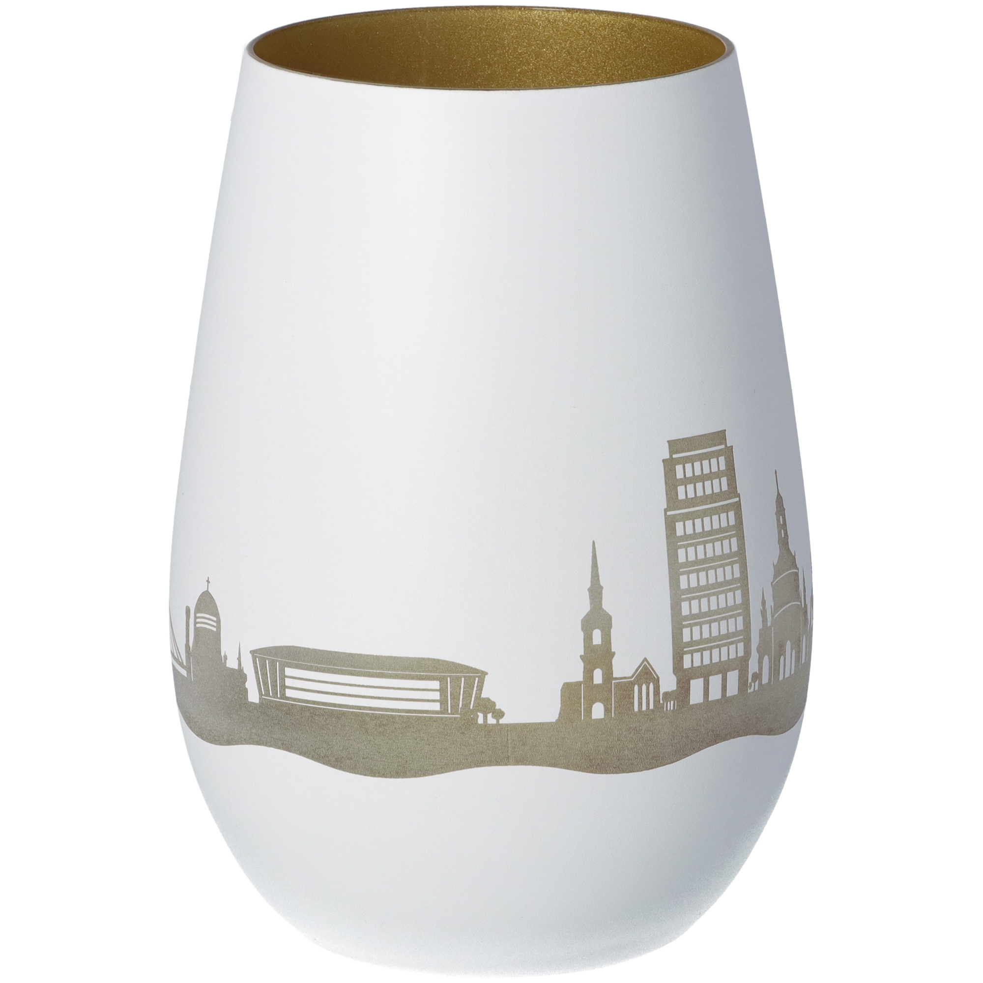 Windlicht Skyline Dresden Weiß/Gold Windlicht Skyline Dresden Weiß/Gold