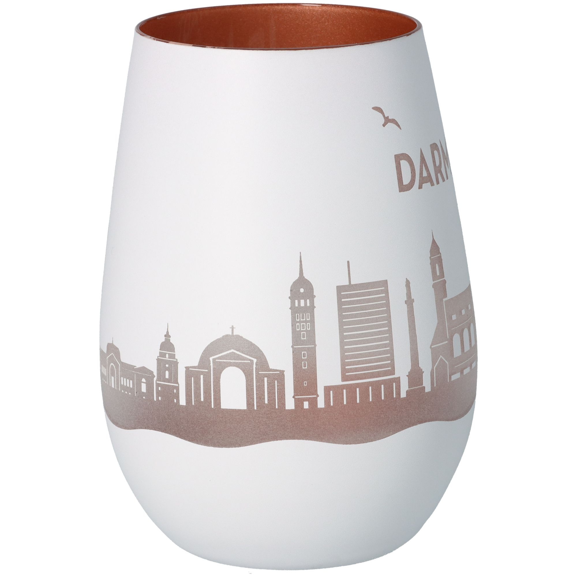 Windlicht Skyline Darmstadt Weiß/Bronze Windlicht Skyline Darmstadt Weiß/Bronze