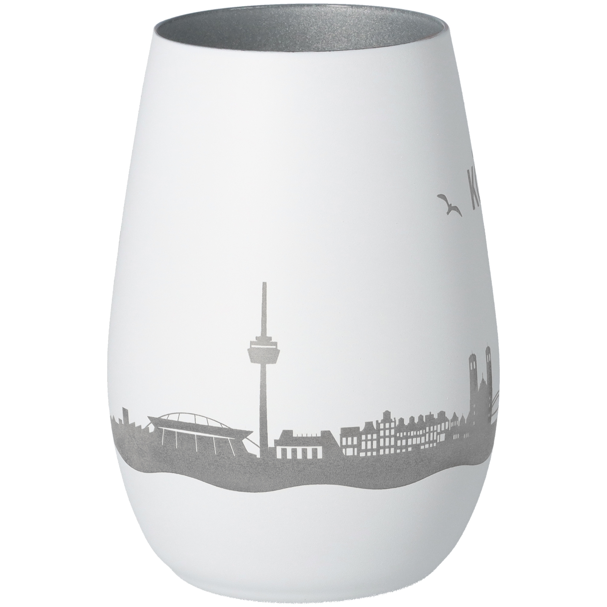 Windlicht Skyline Köln Weiß/Silber Windlicht Skyline Köln Weiß/Silber