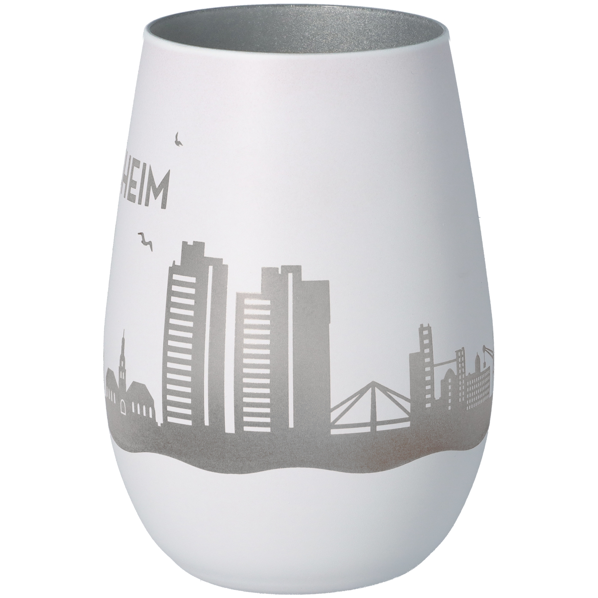 Windlicht Skyline Mannheim Weiß/Silber Windlicht Skyline Mannheim Weiß/Silber
