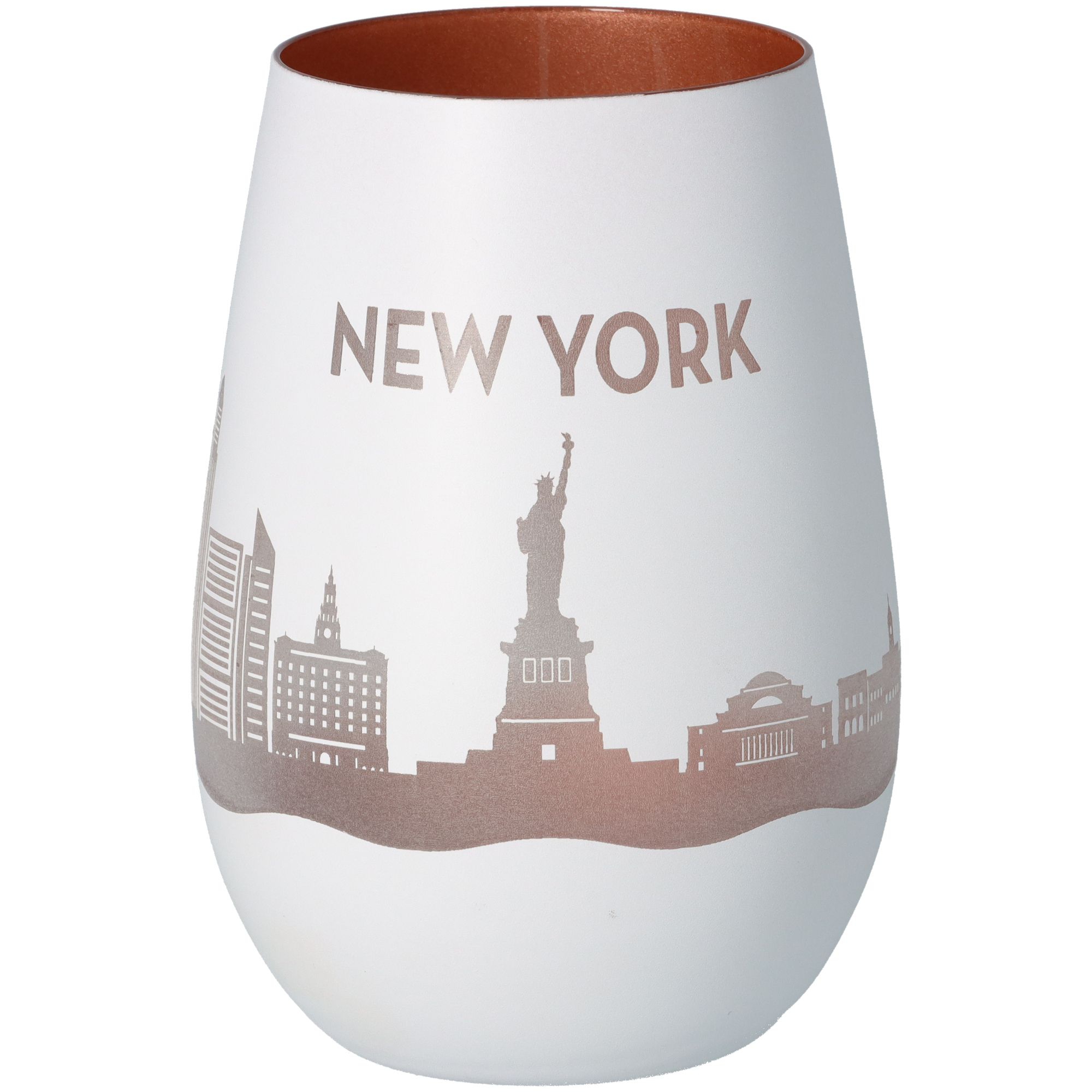 Windlicht Skyline New York Weiß/Bronze Windlicht Skyline New York Weiß/Bronze