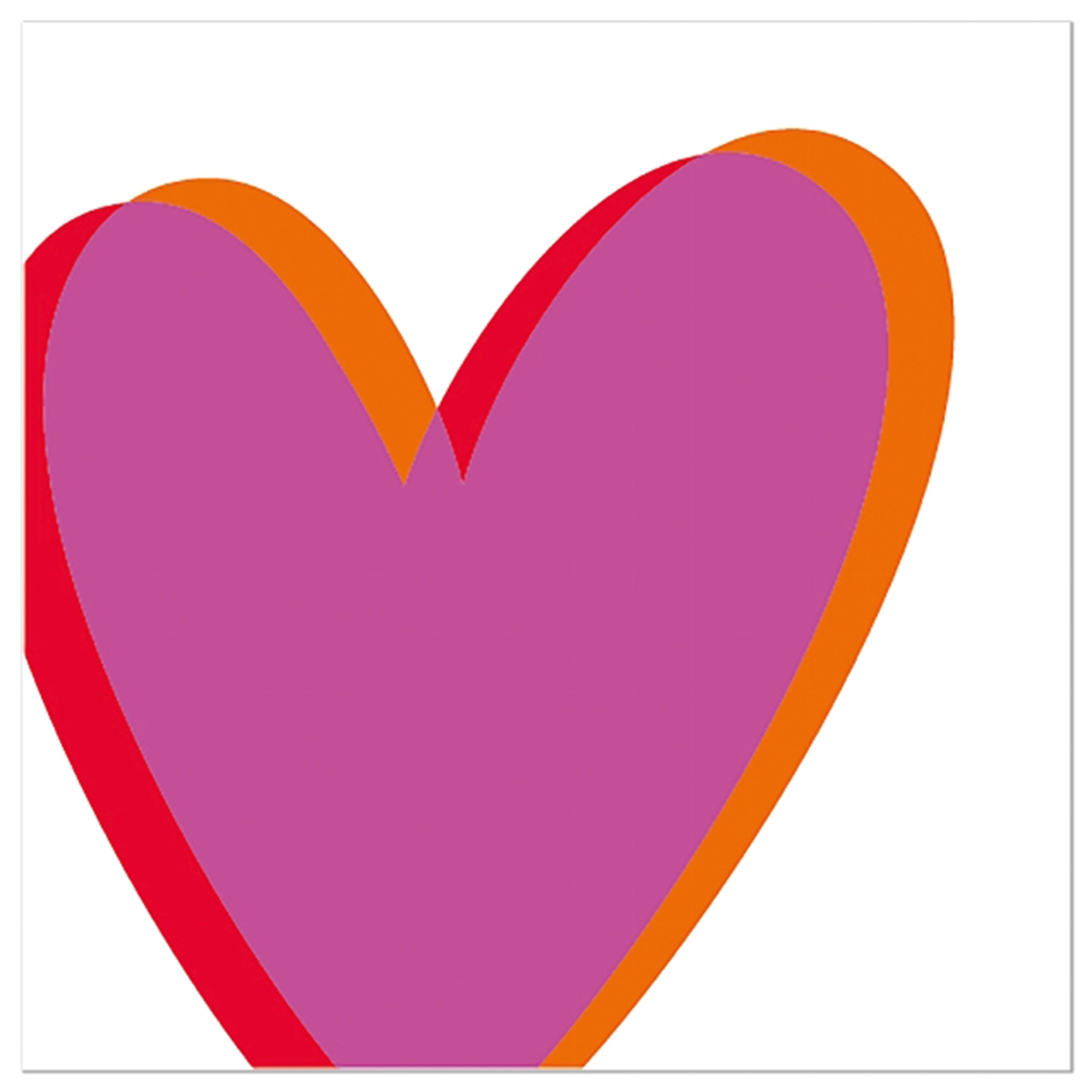 20 Servietten "Herz" Pink Herz