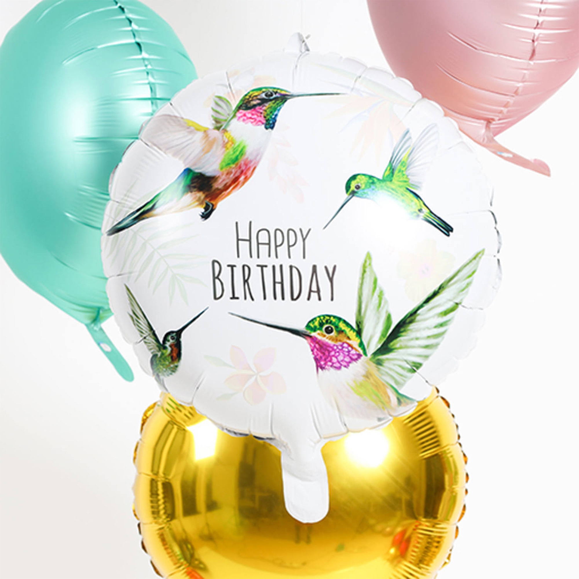 Folienballon "Geburtstag Kolibri" 45 cm