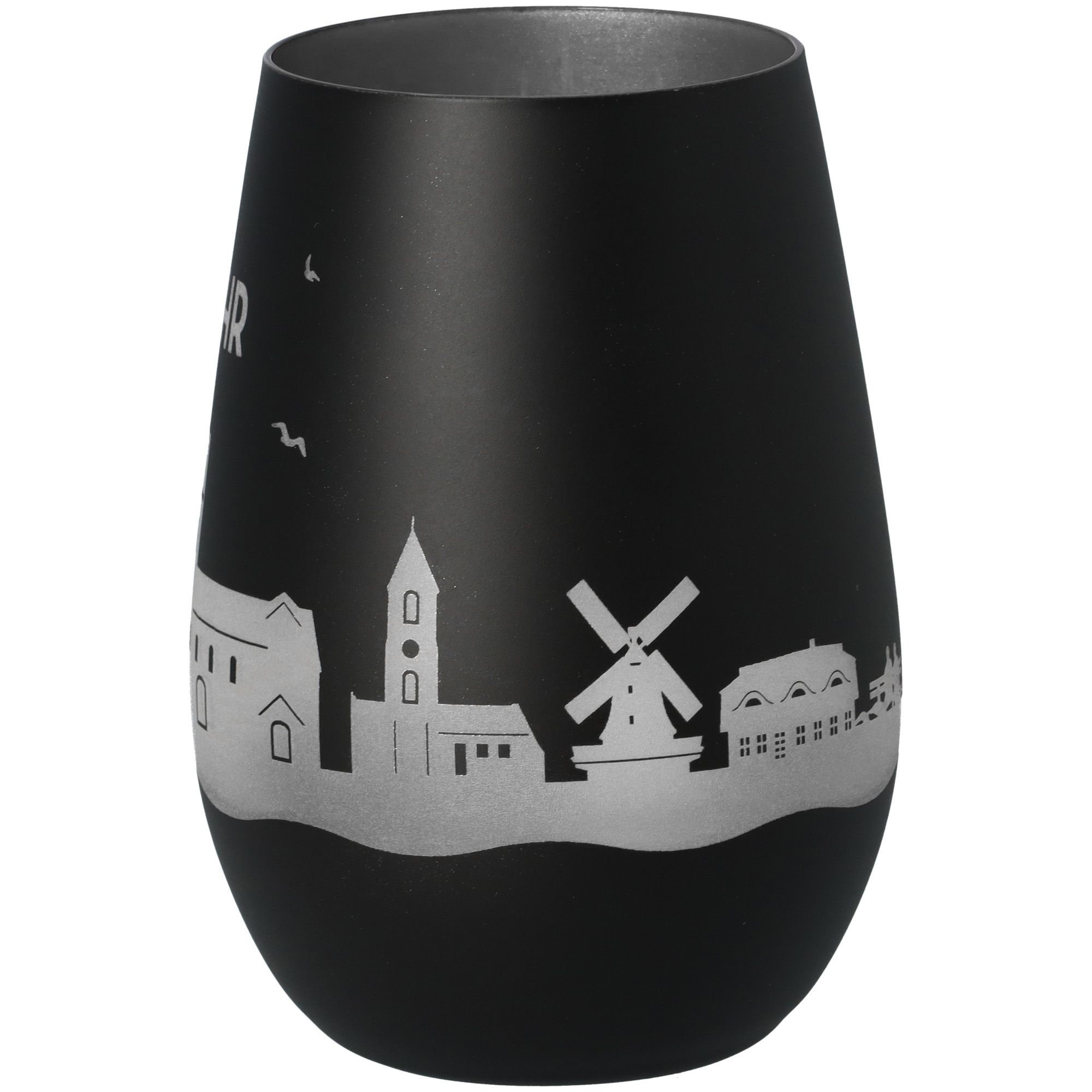 Windlicht Skyline Föhr Schwarz/Silber Windlicht Skyline Föhr Schwarz/Silber