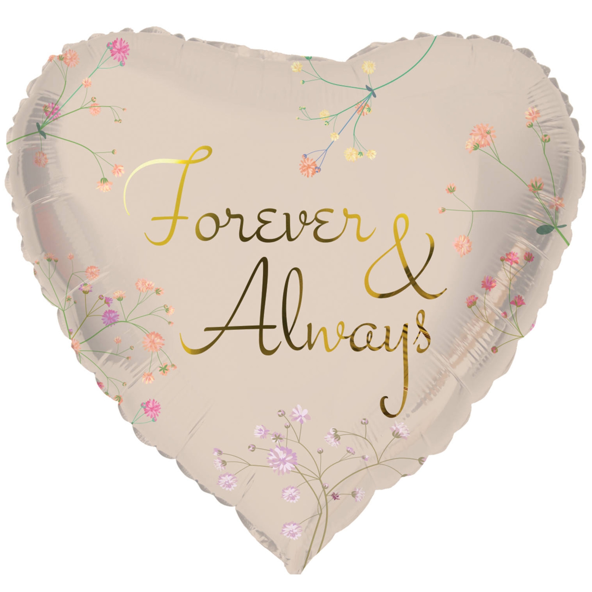 Folienballon "Forever and Always" 45 cm Windel