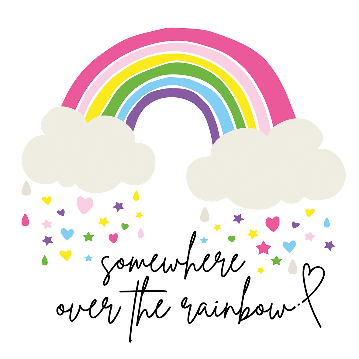 20 Servietten "Somewhere....." Regenbogen