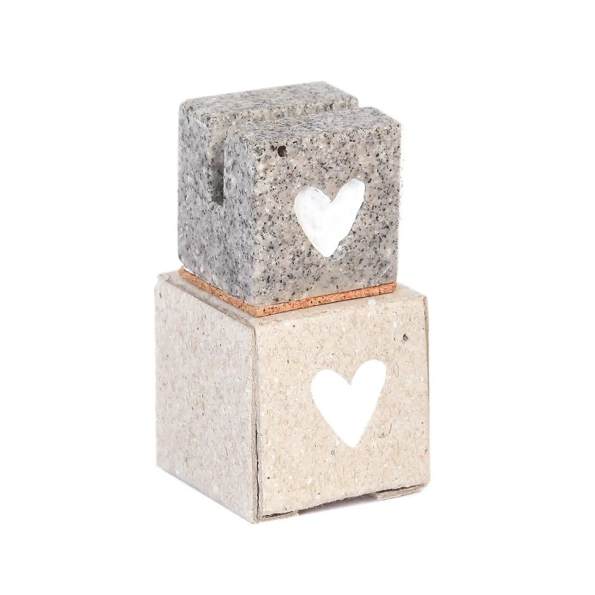 Mini Kartenhalter "Weißes Herz"