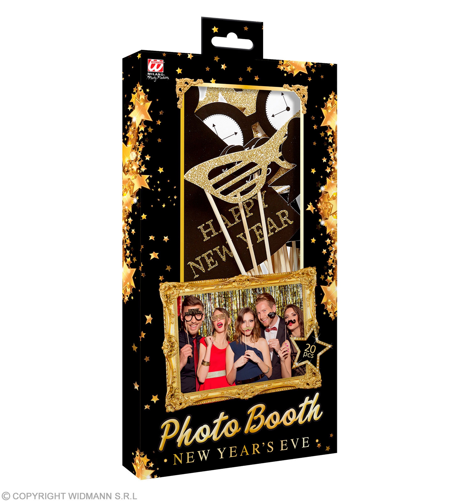 Silvester - Requisiten für Fotobox, 20 teilig