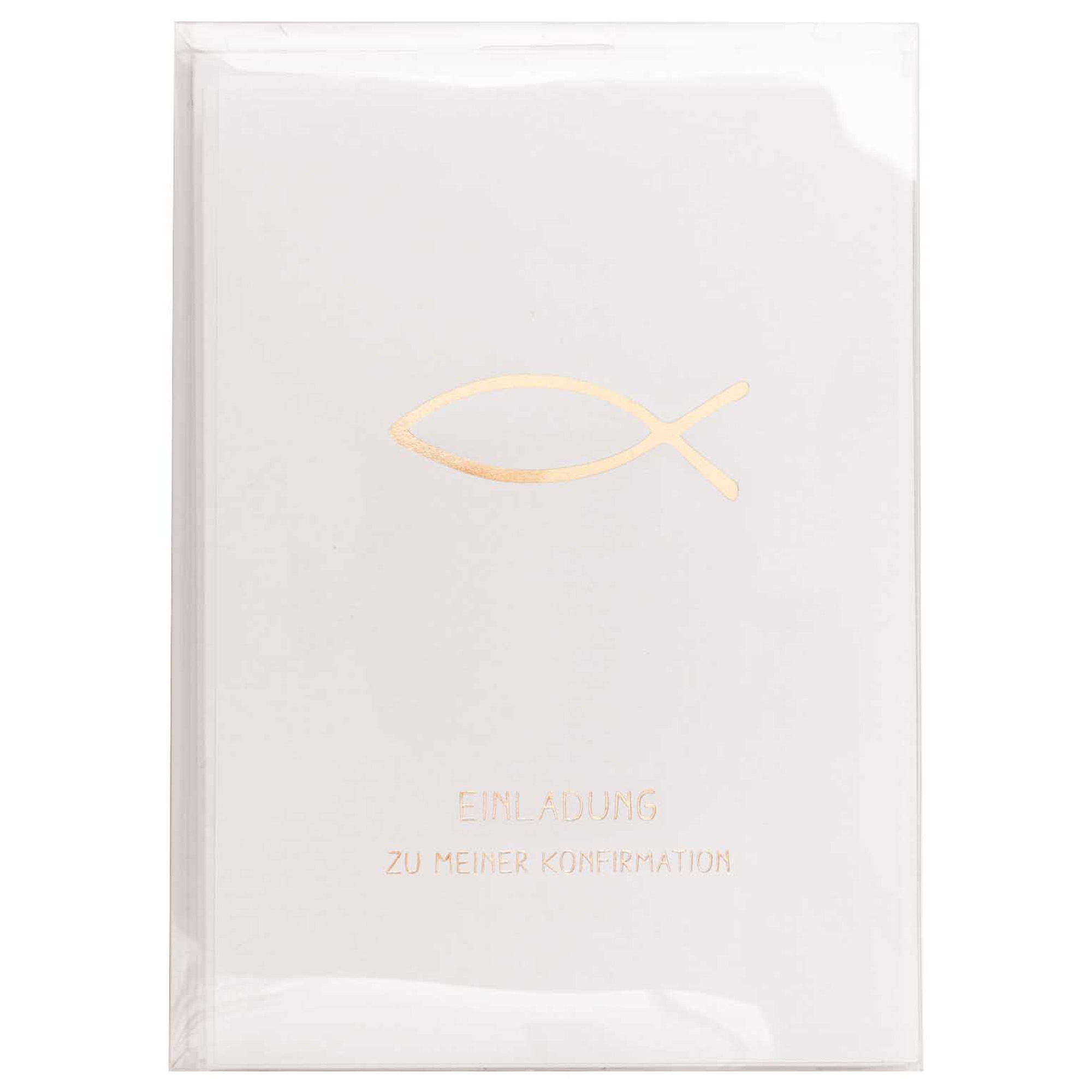 10 Einladungen zur Konfirmation Flasche