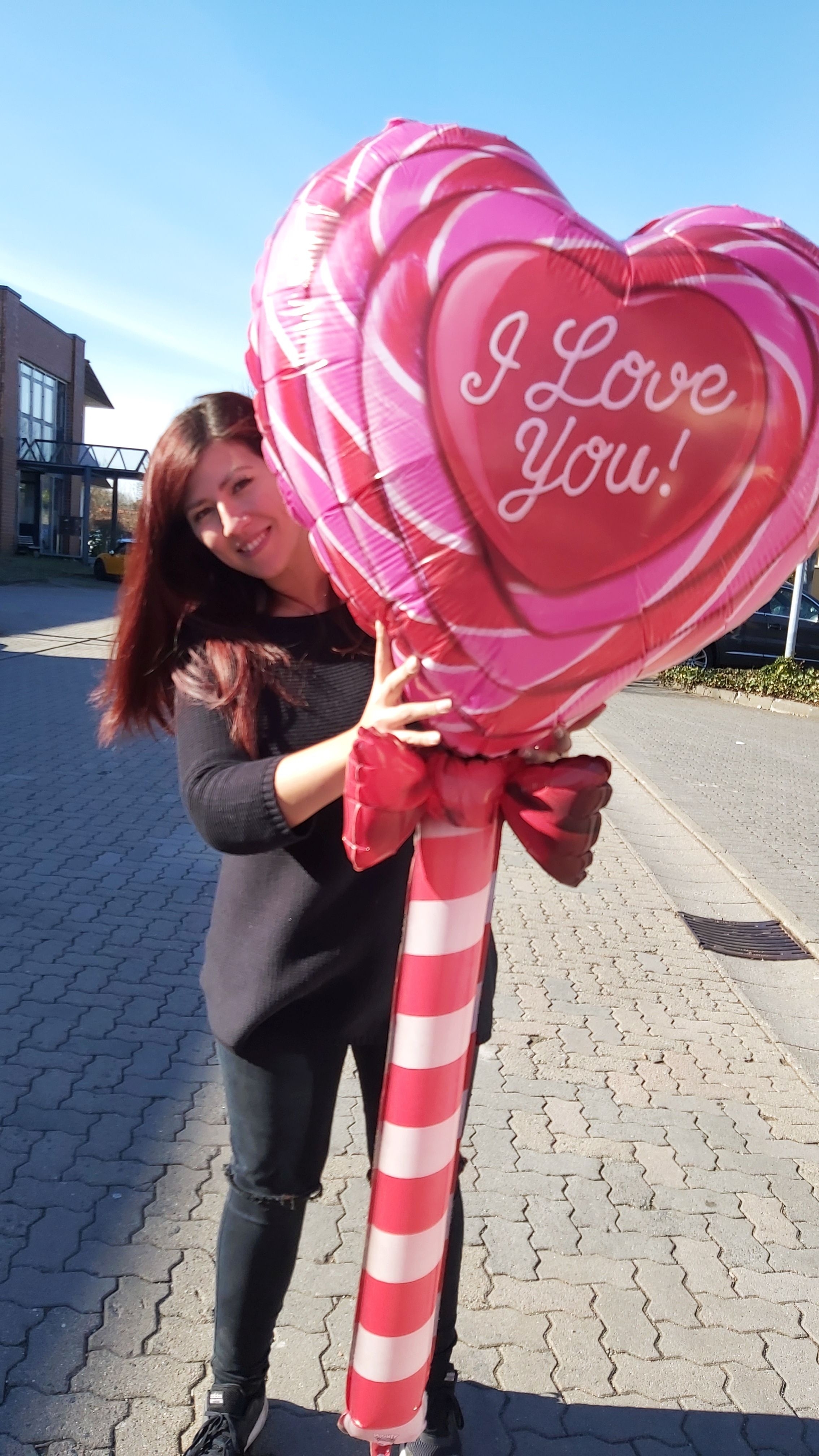 Folienballon Lollipop "I Love You" 152cm