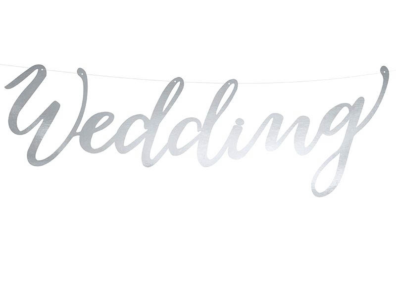 Banner Wedding Silber