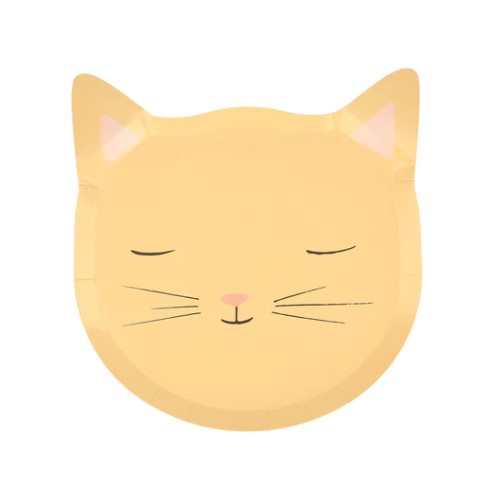 Meri Meri - 8 Pappteller "Katze" Meri Meri - 8 Pappteller "Katze"