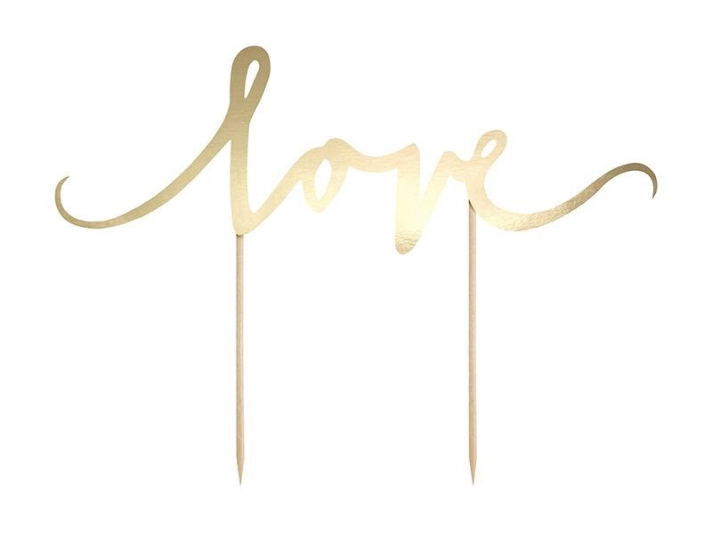Cake Topper Love Gold Cake Topper Love Gold