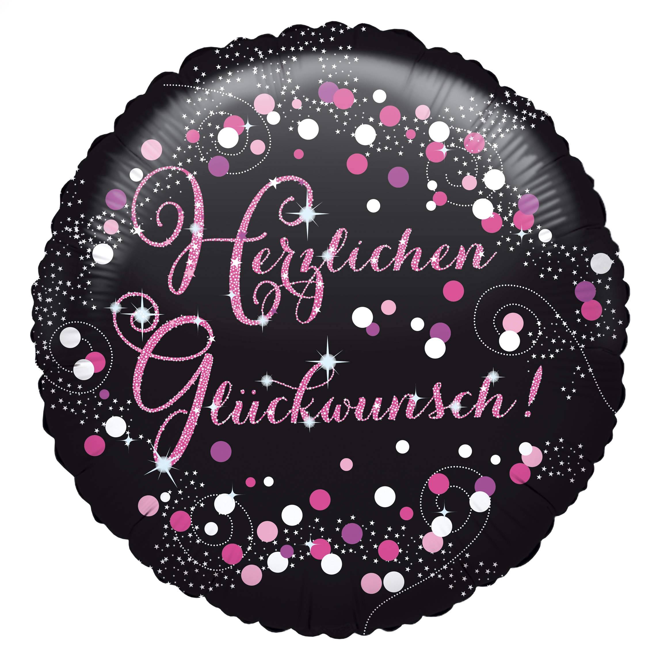 Folienballon Holographic Herzlichen Glückwunsch Pink 45cm Folienballon Holographic Herzlichen Glückwunsch Pink 45cm