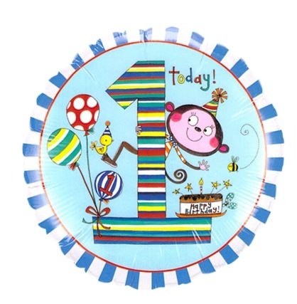 Folienballon Äffchen "1" 45cm Folienballon Äffchen "1" 45cm