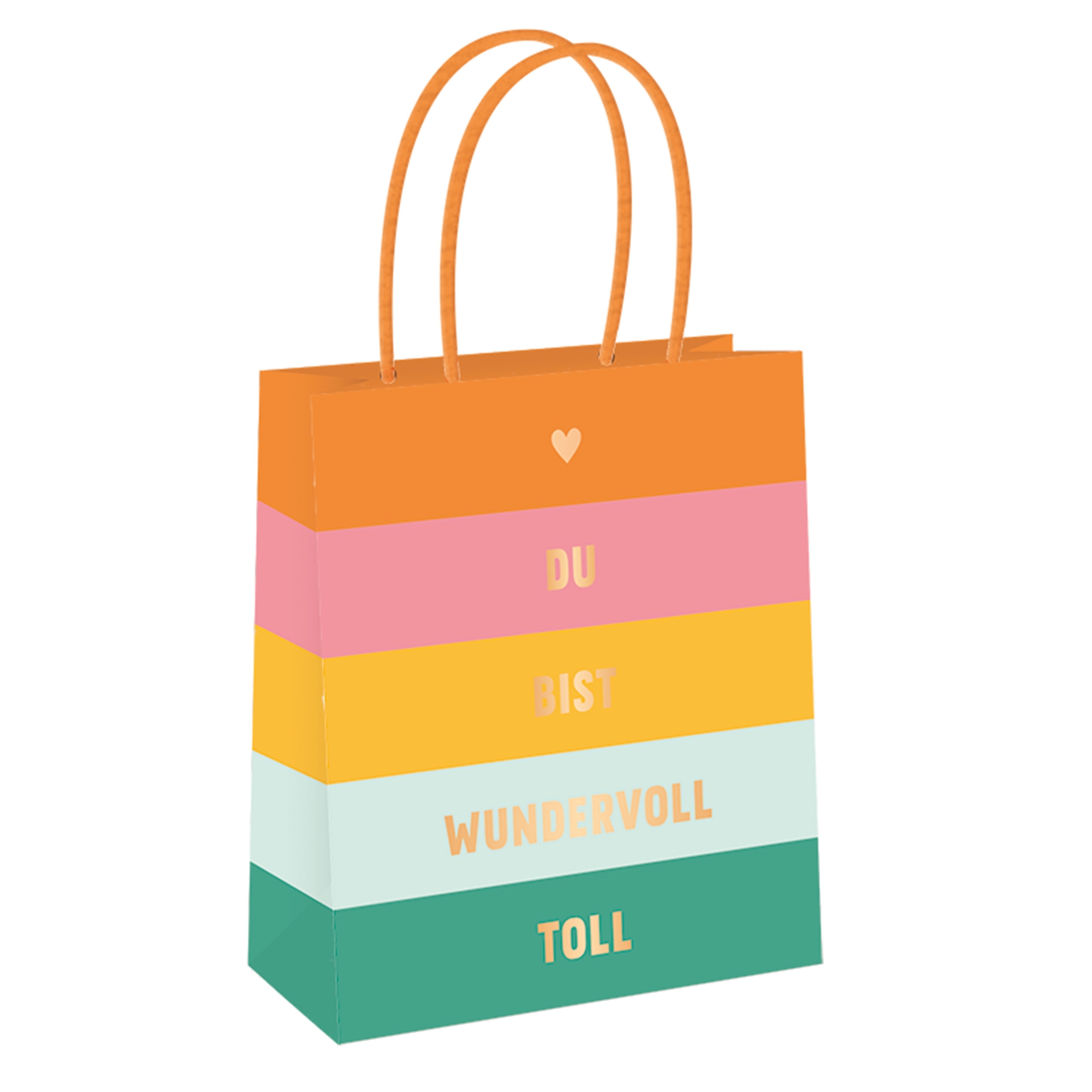 Geschenktüte "Du bist wundervoll toll", groß Tasche, Einkaufstasche, Zubehör, Handtasche, Tragetasche