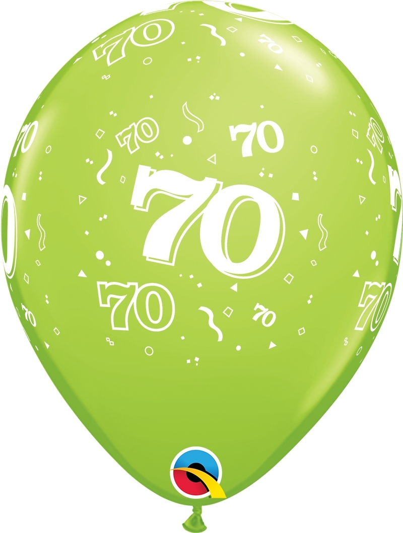 Qualatex Latexballon 70. Geburtstag verschiedene Farben Ø 30cm Qualatex Latexballon 70. Geburtstag verschiedene Farben Ø 30cm