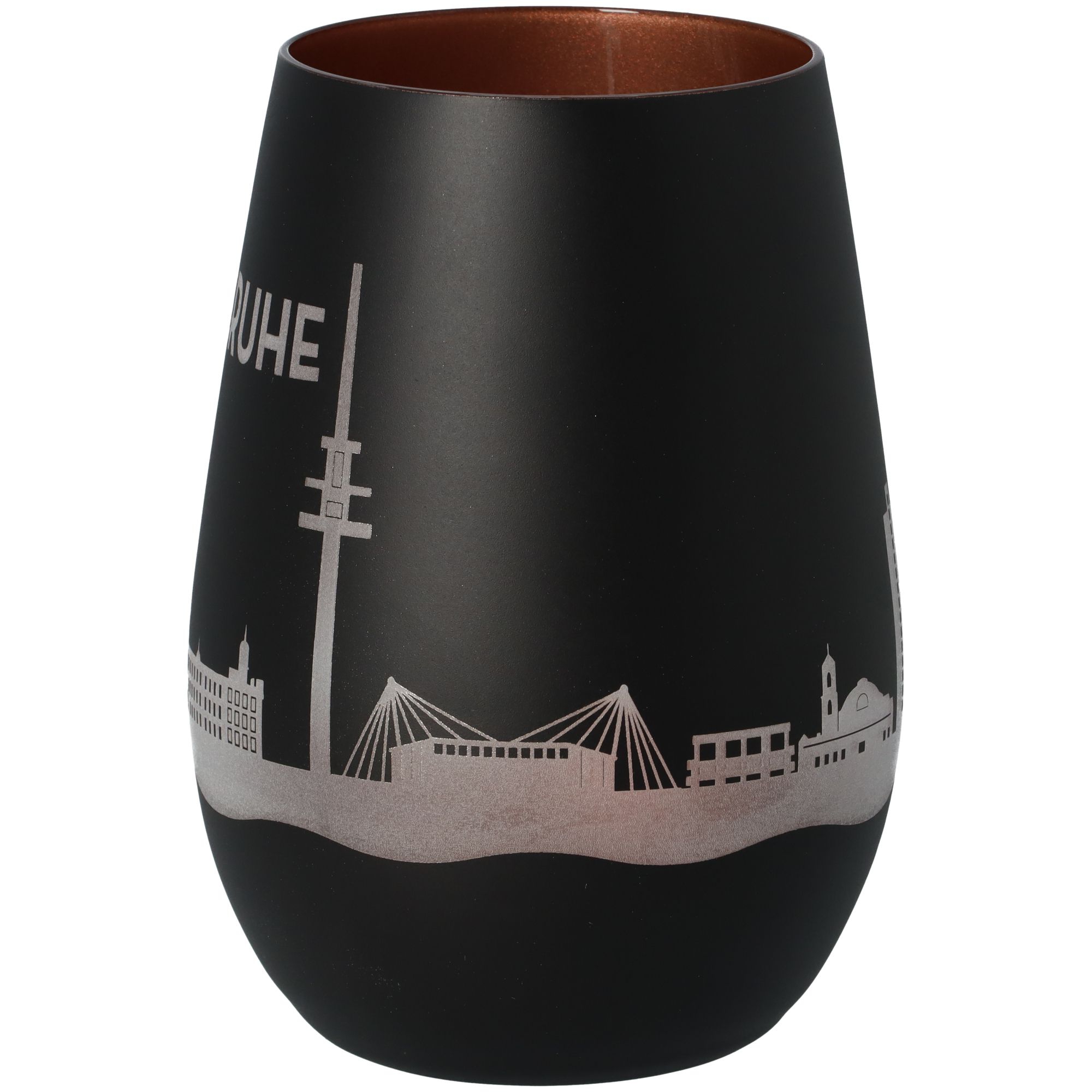 Windlicht Skyline Karlsruhe Schwarz/Bronze Windlicht Skyline Karlsruhe Schwarz/Bronze