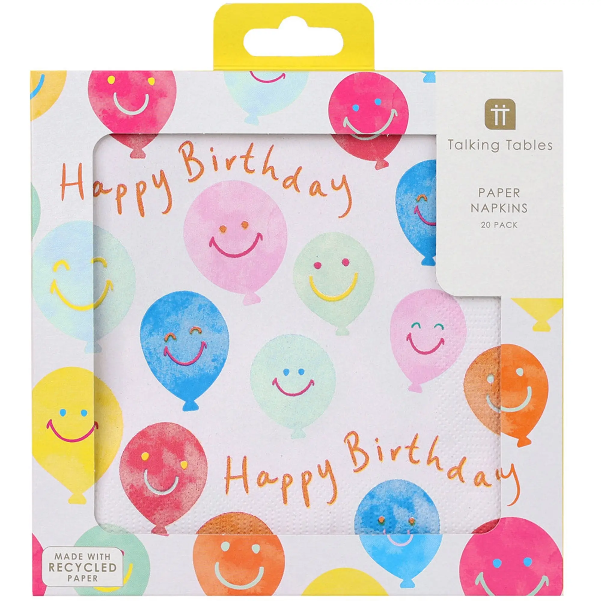 20 Servietten "Happy Face Birthday"