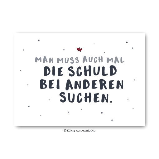 Postkarte "Schuld" Postkarte "Schuld"
